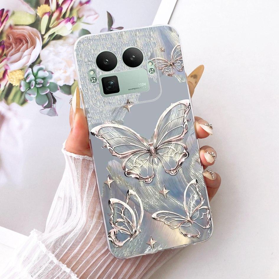 For Realme GT8 Pro 2025 Case RMX5210 Popular Flower Bowknot Soft Slim Silicone Back Cover For Realme GT 8 GT8 RealmeGT8 5G Coque