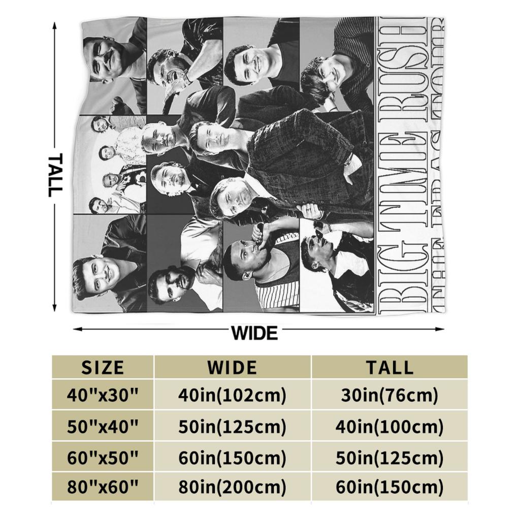 Big Time Rush Band Eras Tour Accessories Blanket Ultra-Soft Flannel Throw Blanket Relax Rug Piece