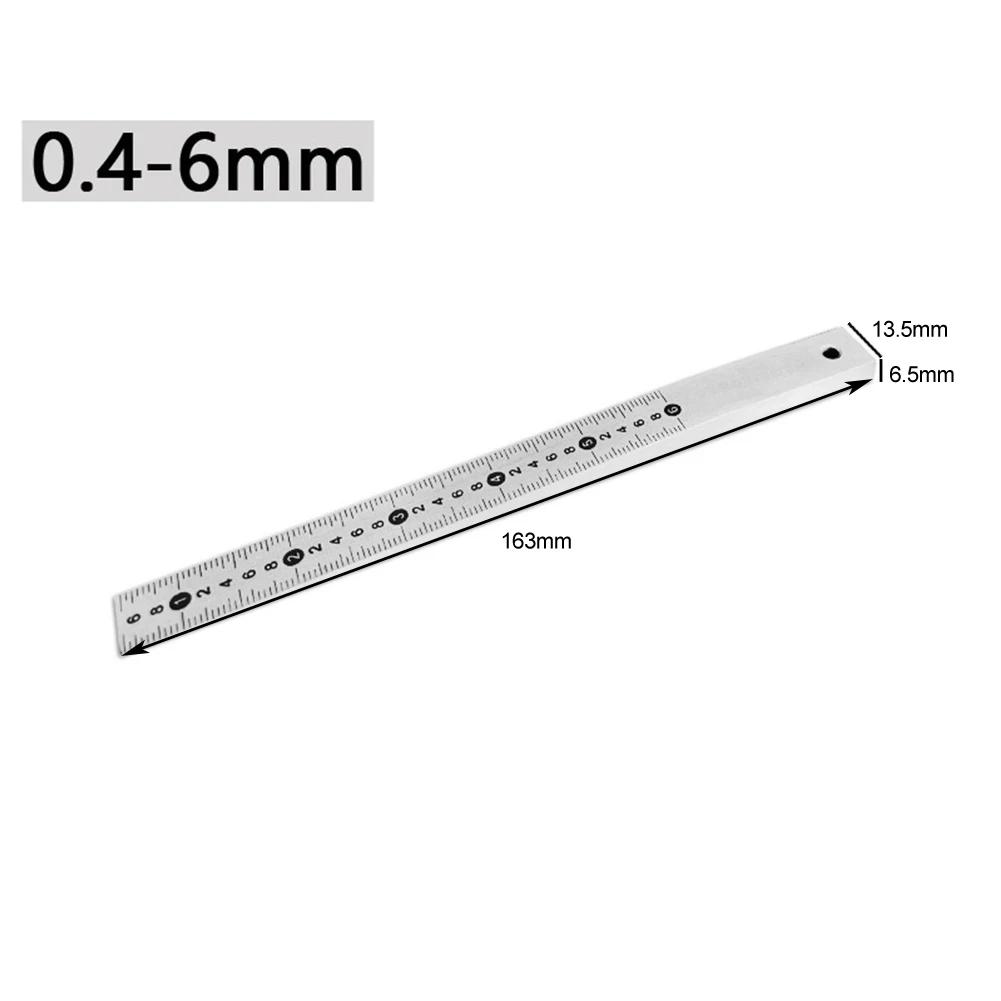 Chrome Plated Welding Gauge 0.5-10mm Feeler Gauge Carbon Steel Construction Heavy Use Resistant Professional Toolkit