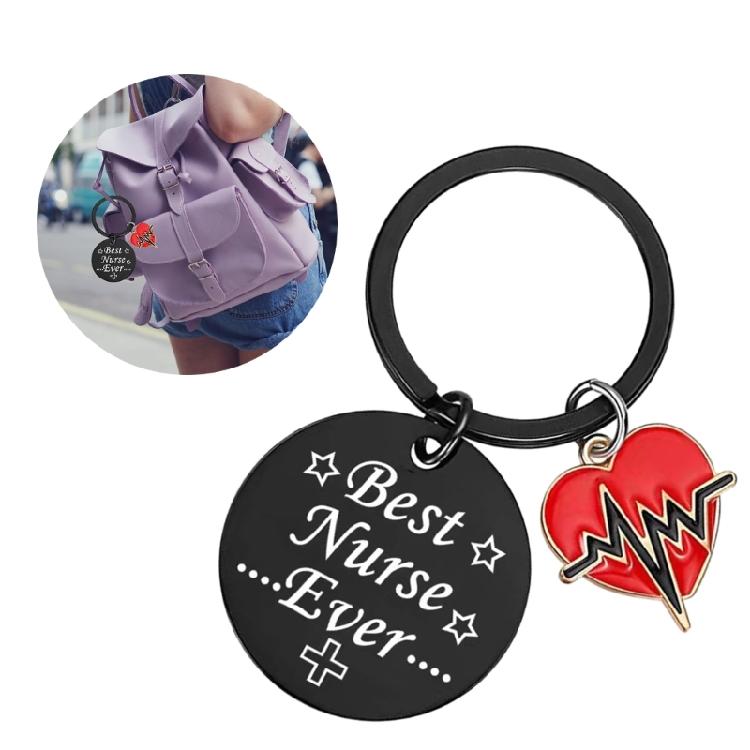 Portachiavi Ciondolo Sono Un Infermiere Regalo Giorno dell'Infermiere Portachiavi in Acciaio Inossidabile Accessorio