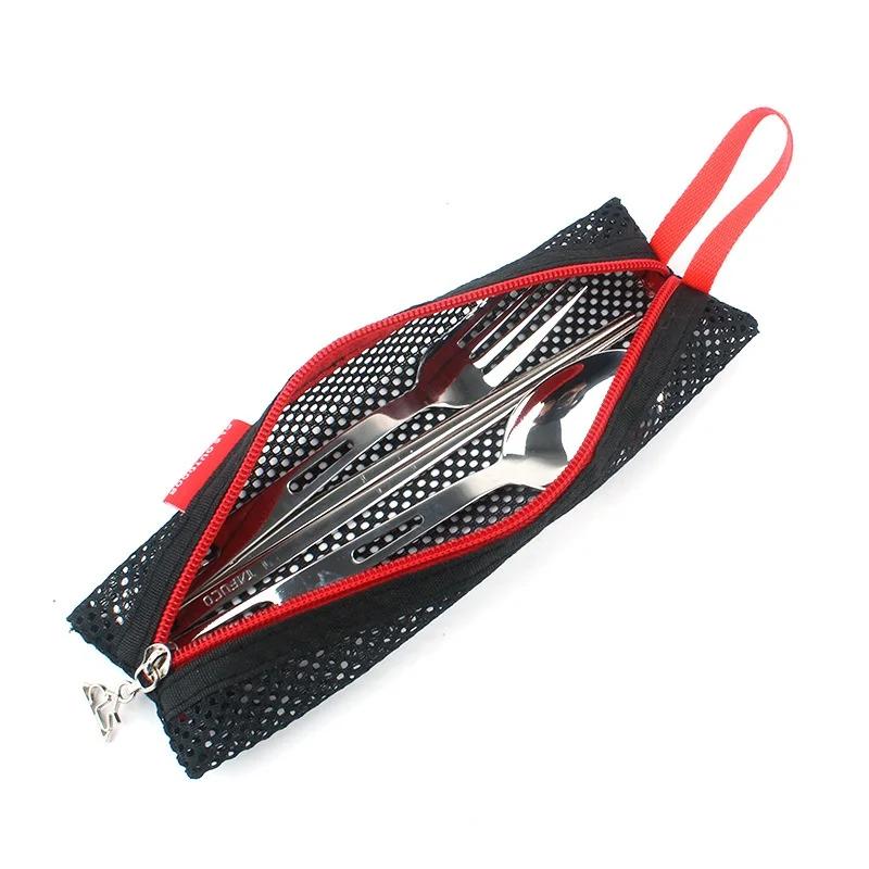 1 Set Mehrzweck Outdoor Geschirrset Camping Edelstahl Essstäbchen Löffel Gabel Geschirrset für Haushalt Camping