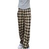 MilaCorinna Long Check Elastic Loose Extra Women's Pants, Fleece-Lined, Pattern, Wide-Leg Pants, Waist, Fit, Thick, Loungewear, Slacks, Warm, Warm,