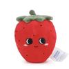 10CM Red Strawberry Fruit Cute Face Expression Stuffed Garden Series Plush Comfort Toy