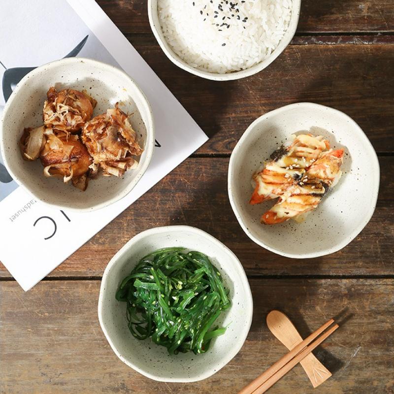 Japanese Hand-painted Ceramic Bowl Household Kitchen Tableware Instant Noodles Bowl Dining Room Salad Rice Bowl Retro Tableware