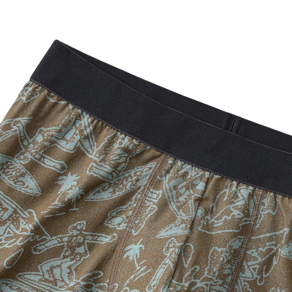 Body Wild DESIGN Jacquard Boxer Briefs with Front Dark Brown Men's Closure,