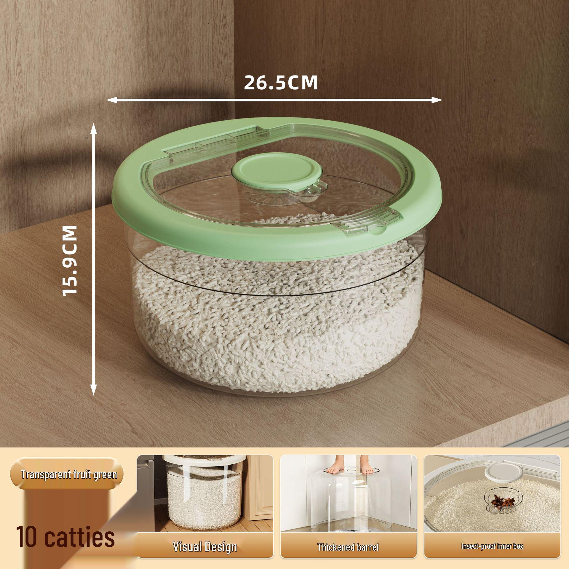 Large Capacity Moisture and Insect-Proof Rice Storage Bucket for Kitchen