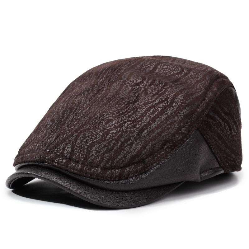 

Autumn Winter Men s Peaked Cap Outdoor Warm Cap for Middle-Aged and Elderly кавовий