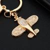 Cute Mini Airplane Keychain With Sparkling Rhinestones Perfect For All Occasions
