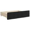 Extendable Daybed with Drawers Black 90x190 cm Fabric
