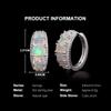 Women's 925 Sterling Silver Jewelry Set Octagonal Opal 6.1CT Natural Gemstones Simple Design Clasp Earrings Rings for Fine Gifts