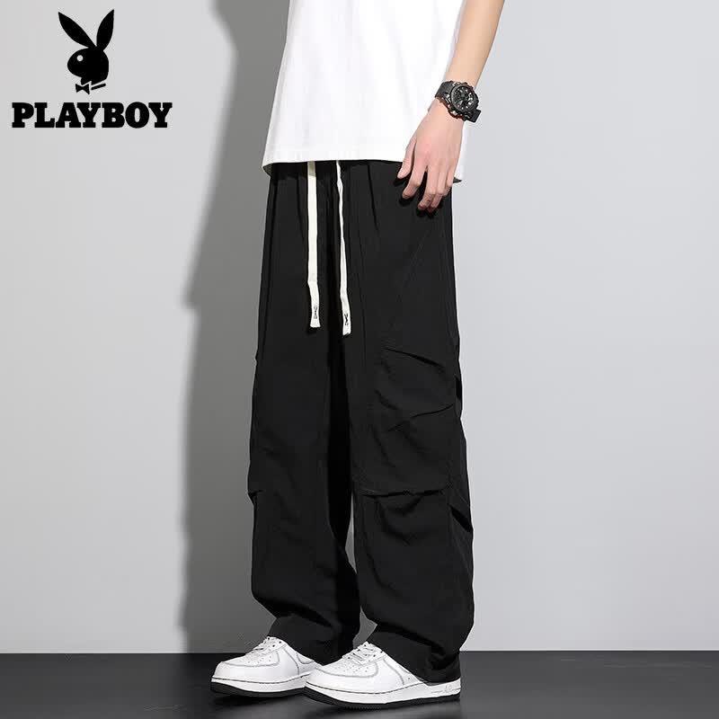 PLAYBOY Men's American Trend Summer Thin Cargo Pants