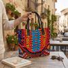  Bohemian Beaded Pattern Tote Bag Large Capacity Casual Shoulder Bag for Daily Use