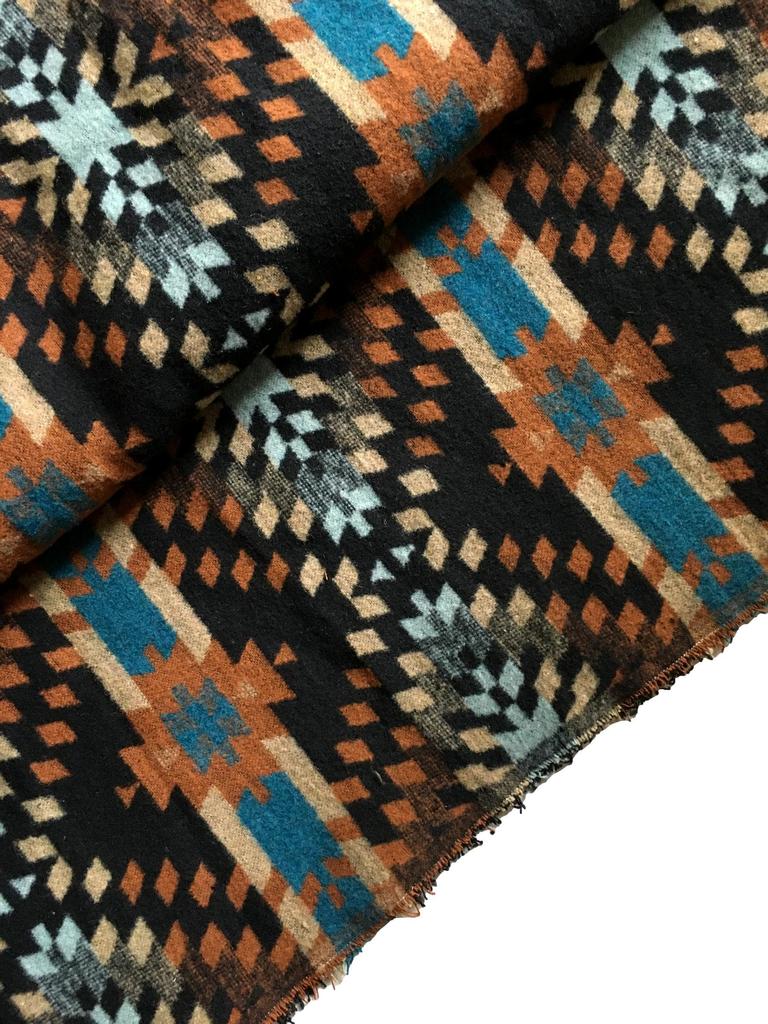Heavyweight jacquard fabric with Ortega and Native American Perfect for repurposing denim interior and handmade projects patterns. scraps, decor,