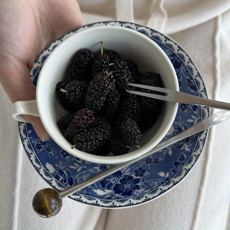 304 Stainless Steel Fruit Fork, Household Fruit Stick, Dessert Cake Fork, Coffee Stirring Spoon.