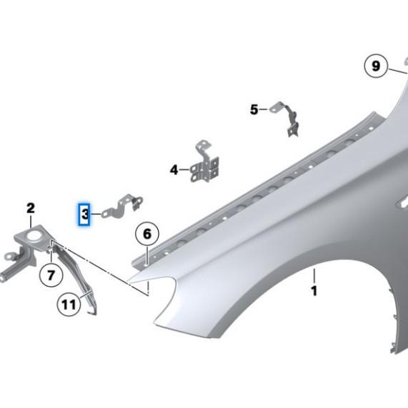 BMW 5 Series F07 GT Fender Bracket (Compatible with Part Numbers 41357230569, 41357230570)