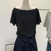 T-shirts Women Solid Simple Summer Casual Cleanfit Short Sleeve All-match Young Girls Streetwear Y2k Top Aesthetic Clothes Ins