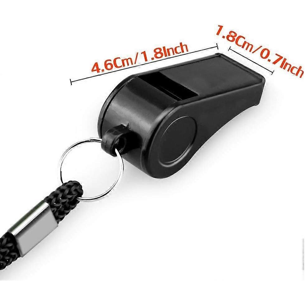 Whistle, 2 Packs Plastic Sports Whistles with Lanyard, Loud Crisp Sound Whistle Ideal for Coaches, Referees, and Officials