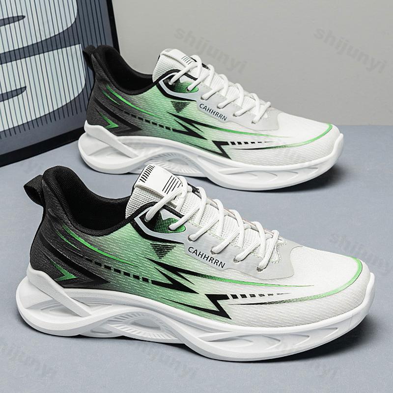 Fashion 2025 Summer New Mesh Sports Running Shoes Gradient Breathable Thick Bottom Versatile Casual Lightweight Men's Shoes Trendy Shoes