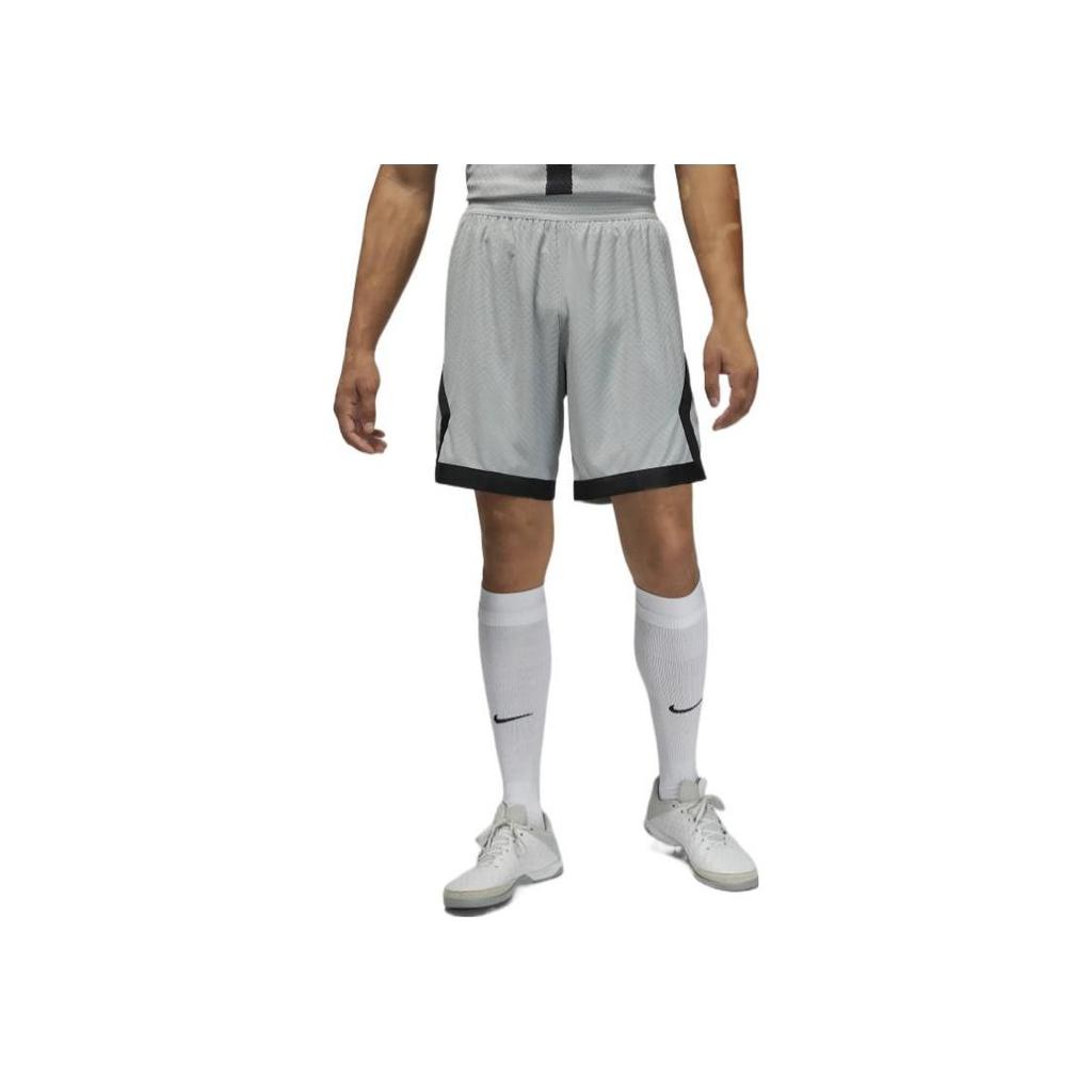 Jordan Solid Color Patch Logo Drawstring Waist Straight Leg Shorts Men shorts Gray DJ7699-077