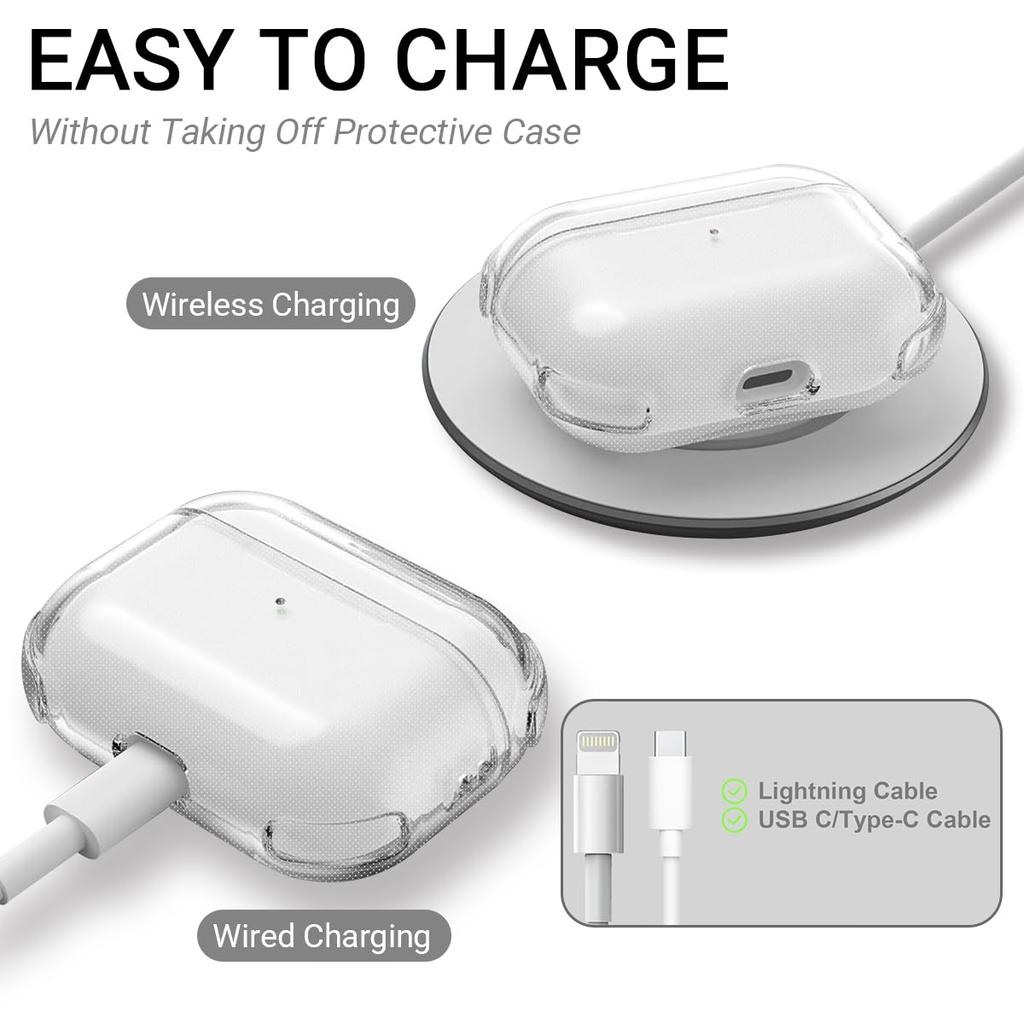 Case for AirPods Pro 3 2025 Clear Transparent TPU Earphone Case Accessories for AirPods Pro 3 Protective Case for Air Pods Pro 3