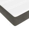 Pocket Spring Mattress Medium Firm Dark Grey 160 x 210 x 20 cm Velvet