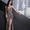 2025 Women's Sexy Sleeveless Backless Sequin Evening Dress with Slit