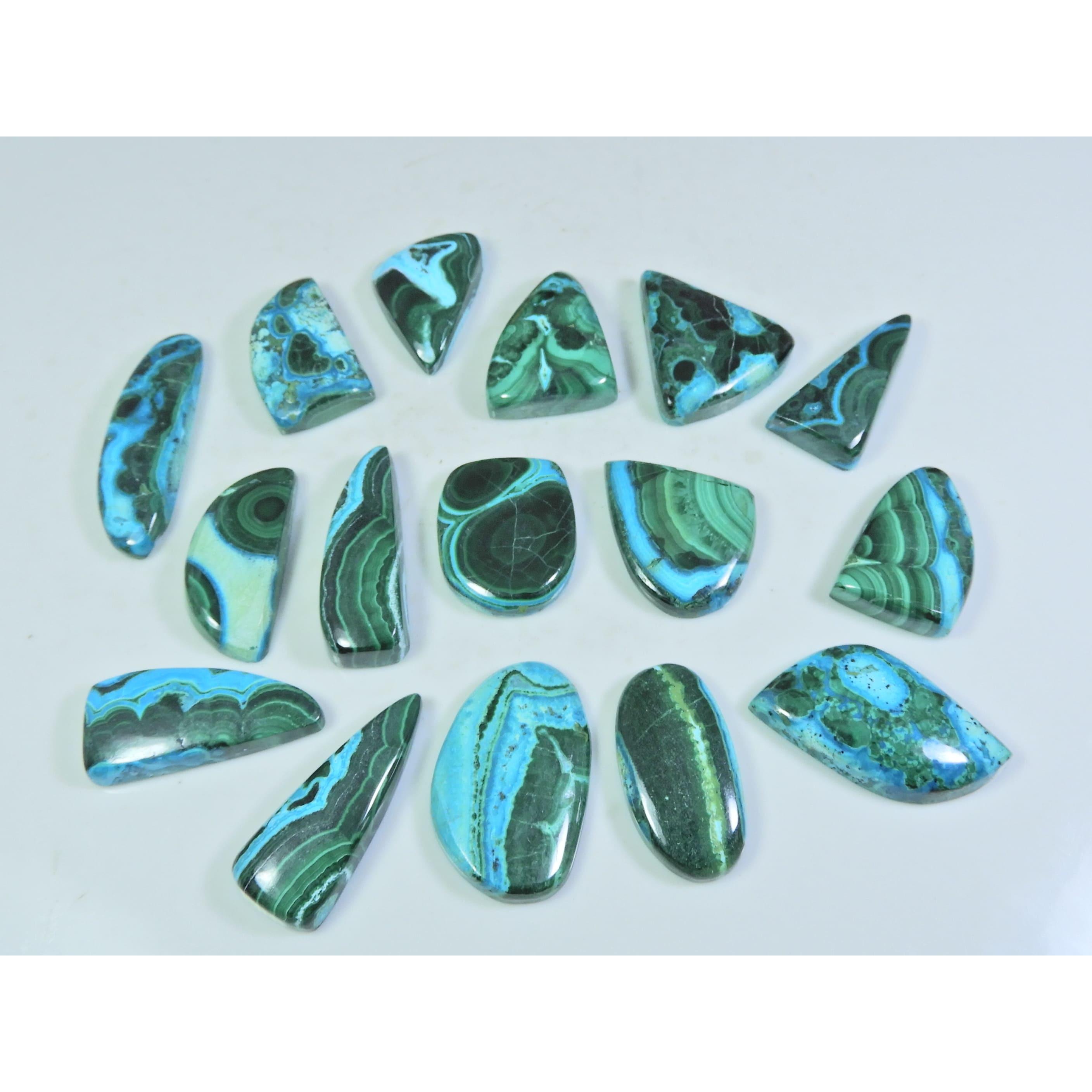 

14X21-17X26ММ Натуральная хризоколла малахит фантазийный кабошон драгоценный камень 16 шт./лот C-158