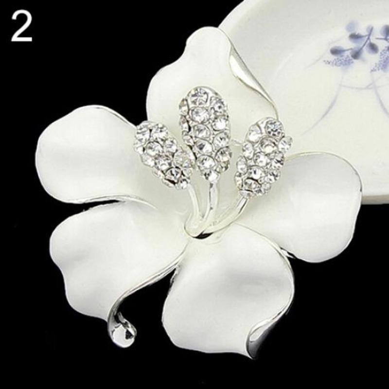 Spilla con sciarpa a forma di fiore, gioiello da sposa, regalo per la festa della donna