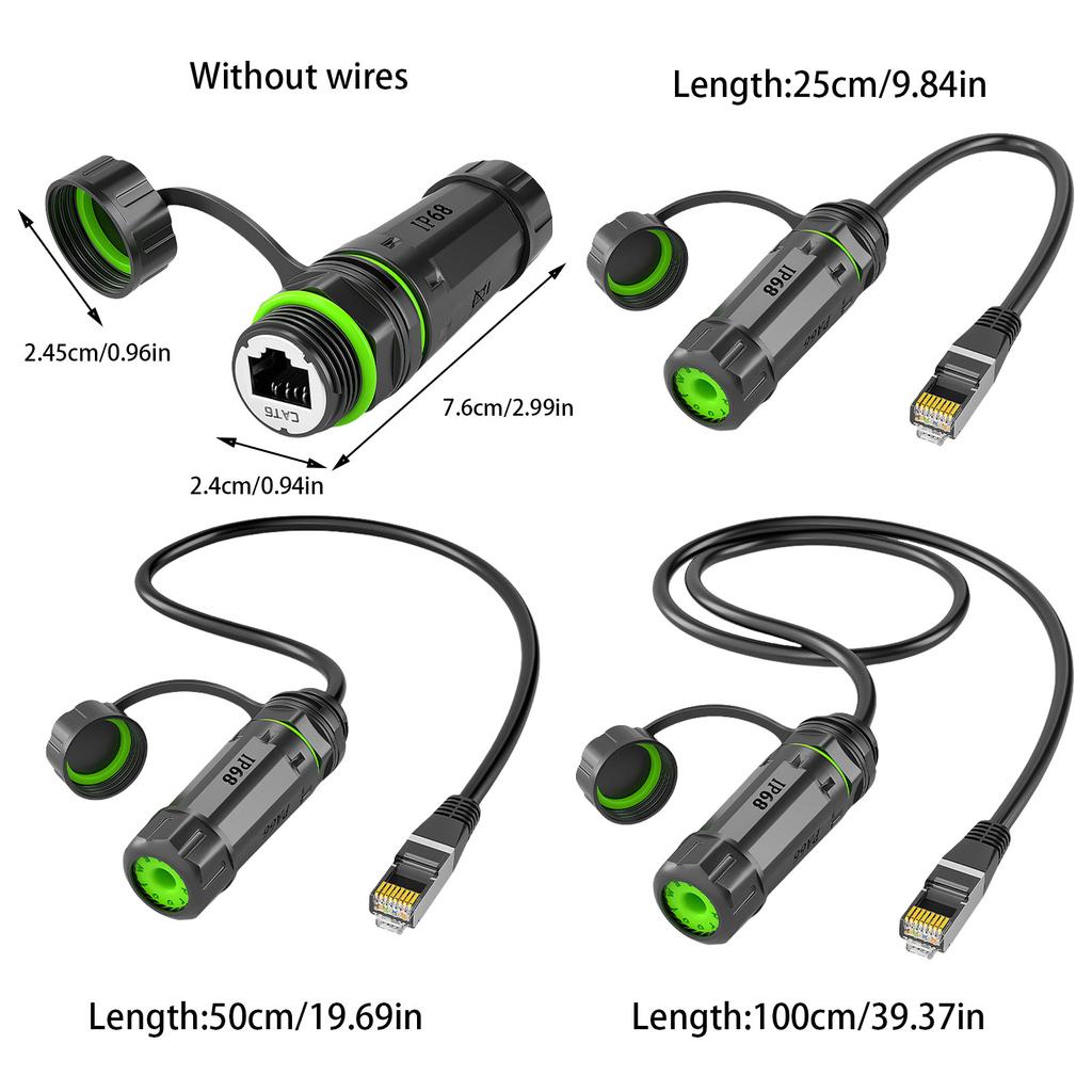 Waterproof RJ45 Coupler Connector High Speed Data Transfer CAT6 Ethernet Cable Extender Dustproof RJ45 Coupler