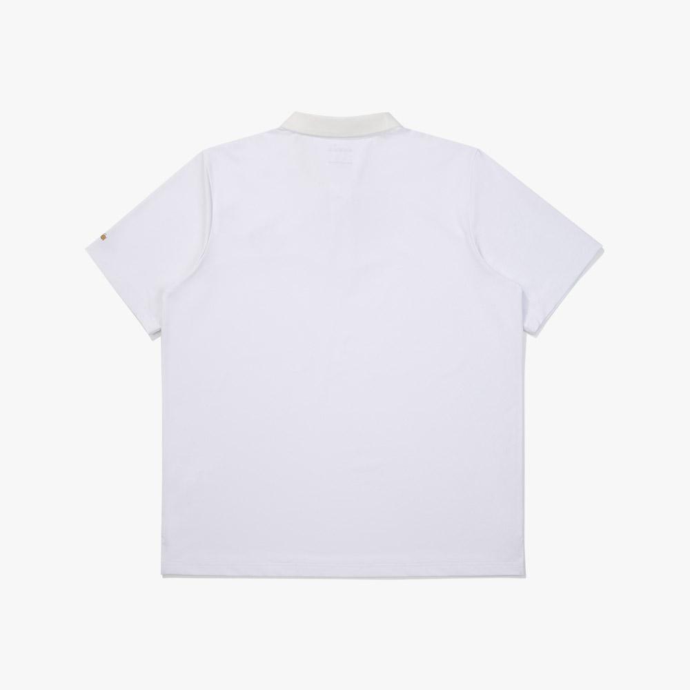 Diadora Performance Collared Short Sleeve T-Shirt Off White