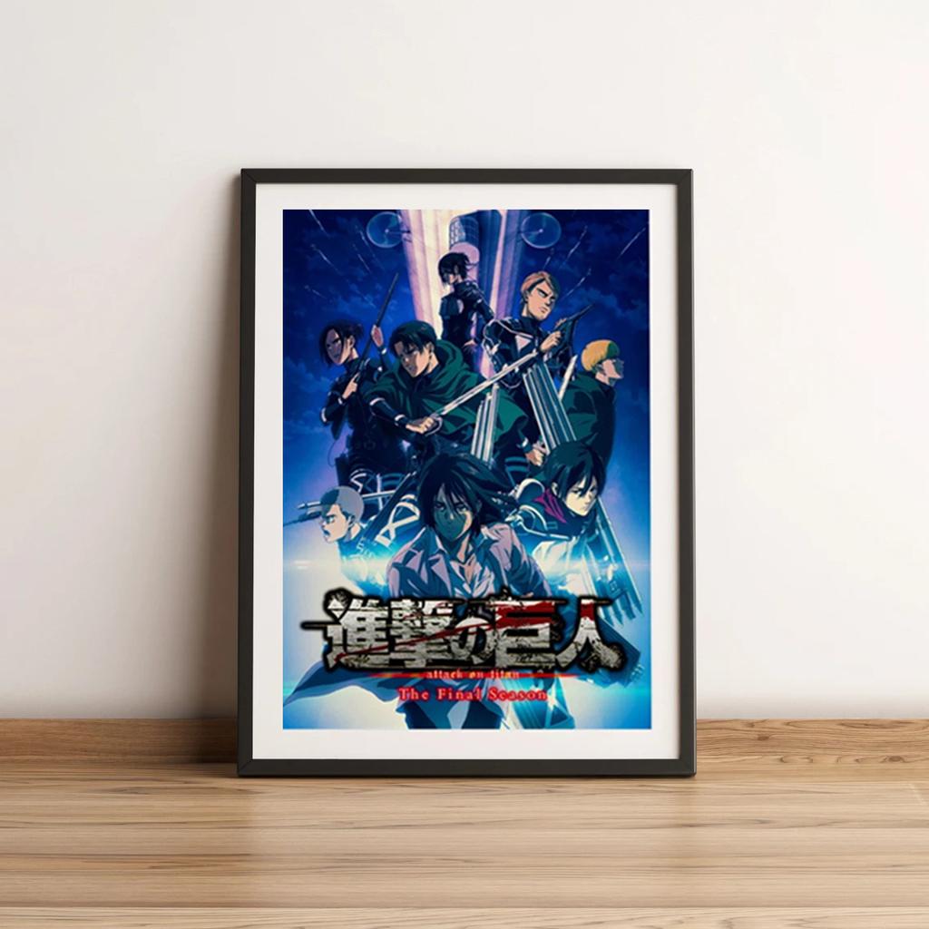 Attack on Titan Plakát Dekorativní obrazy Nástěnná malba Japonské klasické anime Ložnice Obývací pohovka Nástěnná umělecká domácí dekorace