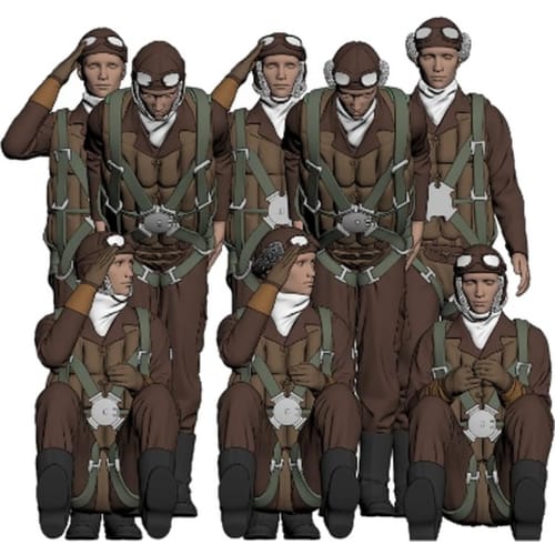 Triumph Model 1/72 Japanese Crew Figures 2 (20 Figures) 3D Printer Kit TRFF72002B