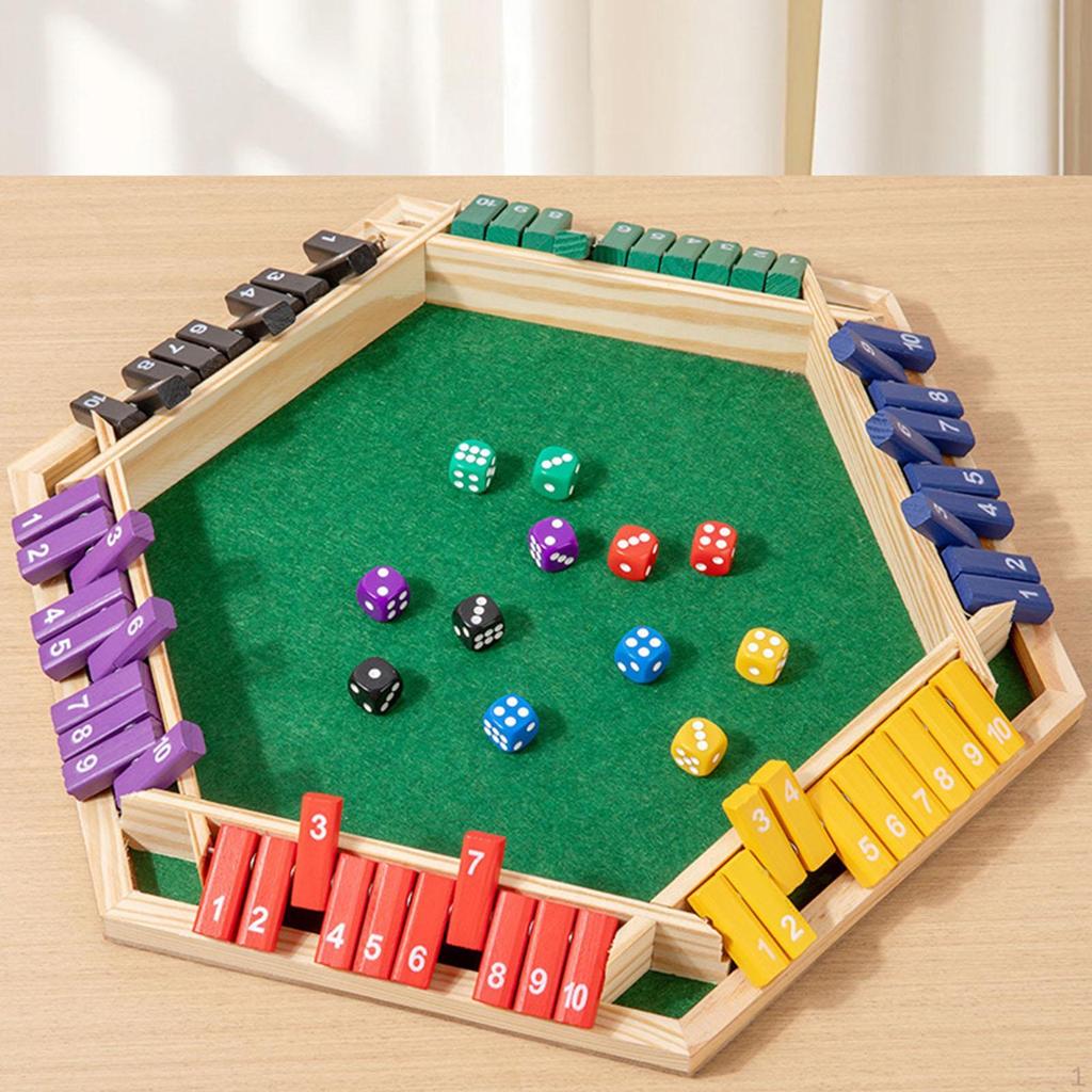 Box Closure Game for 6 , Wooden Puzzle Board Math Activities