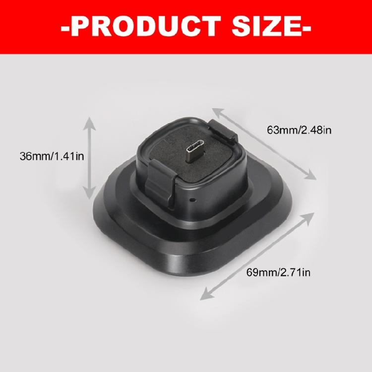 Adhesive-Backed Camera Mount Base with Plastic and Metal Construction, Easy Camera Release and Type C Charging for LunaUltra/LunaPro