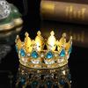 European and American Baroque Full Circle Crown Headwear Rhinestone Alloy Crown Hair Accessory