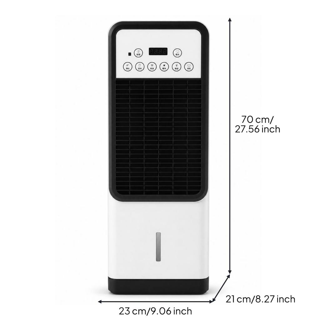 Bladeless Column Fan with remotes Control Digital WaterBased Climate Device for Families,