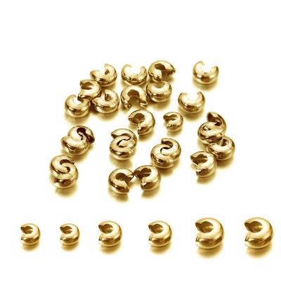 50Pcs Stainless Steel Round Covers Crimp End Beads Dia 3 4 5 Mm Stopper Spacer Beads For DIY Jewelry Making Supplies Accessories