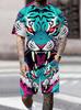 2025 Summer New Daily Casual Men's T-shirt and Shorts Set, Urban Street Fashion Men's Short Sleeved Outdoor Sports Men's Shorts
