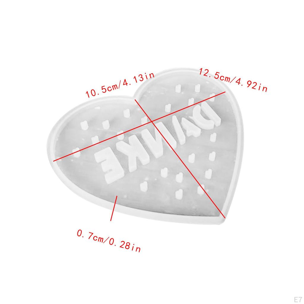 LED Night Light Silicone Model Casting Tool, Heart Shaped ,Plaster Portable Easy To Demould
