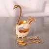 European Retro Coffee Spoon Creative Cygnus Stirring Spoon Mini Dessert Spoon Household Exquisite High-end Fruit Fork