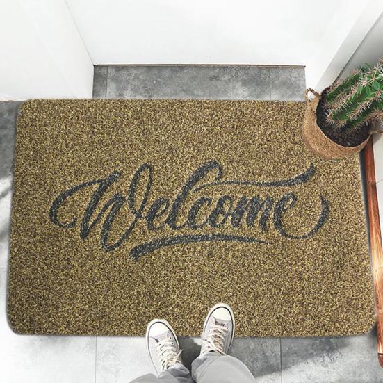 Front Door Mat Welcome Letter Print Home Decor Durable Front Entrance Floor