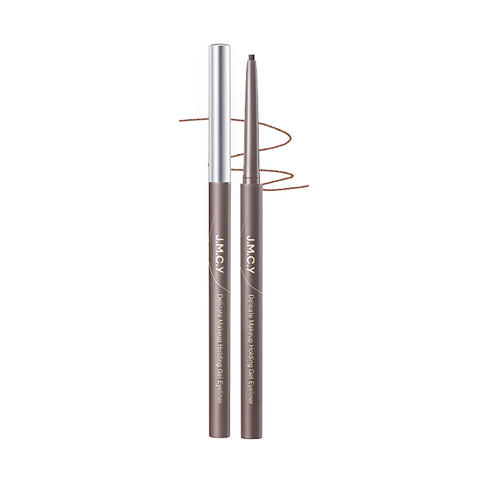 jmcy Eyeliner Pencil, High Adhesion, Waterproof, Natural-Looking, Long-Lasting, Creamy Eyeliner, BlackBrown (#E02)