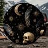Mysterious Skull Feather Moon Spare Tire Cover Waterproof Polyester Outdoor Protector