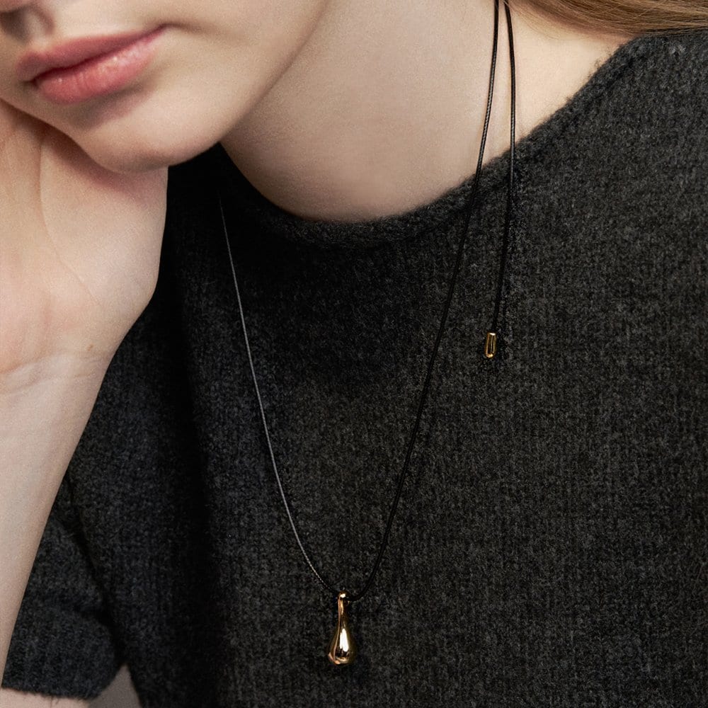 Bottle Pendant Leather Necklace