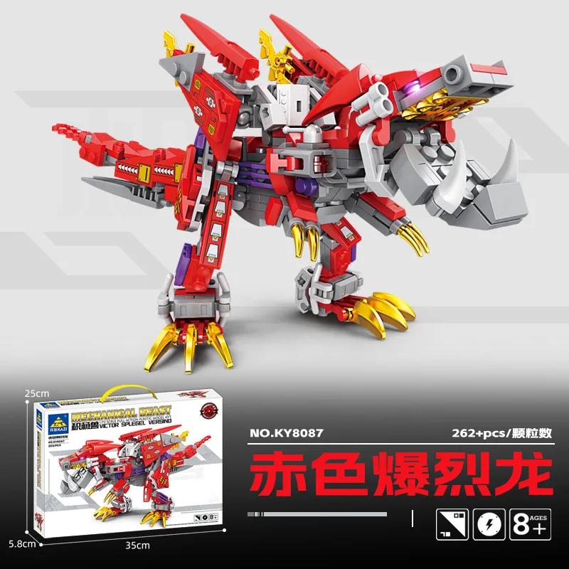 Bausteine Modell Mecha Serie Bausteine zusammenbauen Dinosaurier Löwe Kinder Lernspielzeug Mann