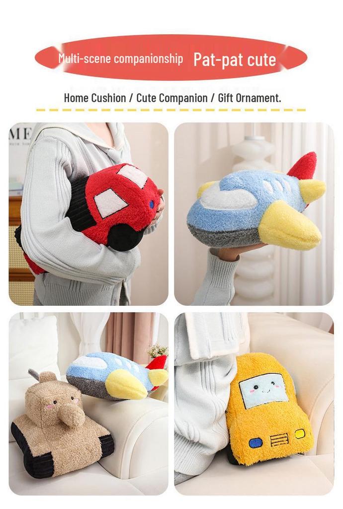 Adorable Car Doll Plush Pillow Toy for Children's Room Decor and Gifts