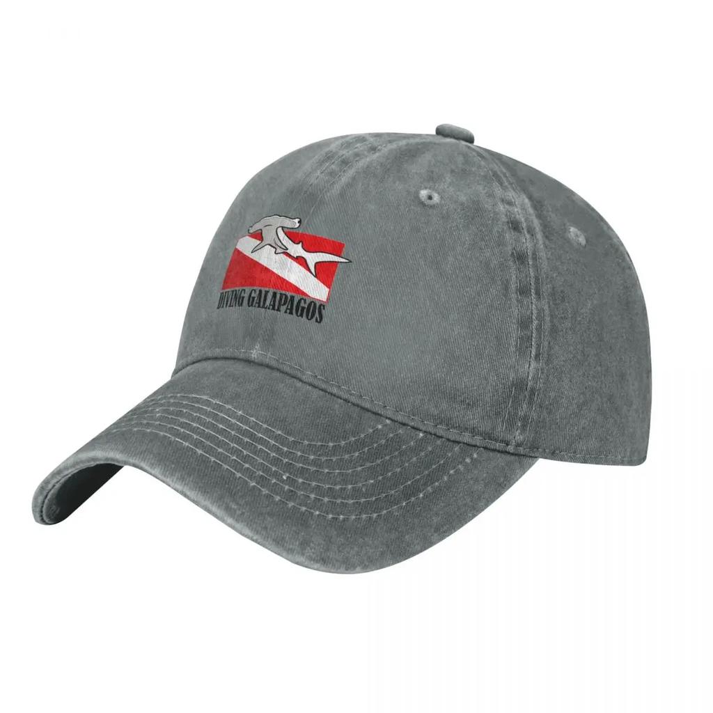 Galapagos Diving with Hammerhead Shark Baseball Cap Ball Cap Anime Military Tactical Cap Rugby Womens Unisexs