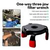 Universal 3 Jaw Oil Filter Removal Tool High Strength Steel Engine Maintenance Wrench Auto Repair Compatible Vehicle Models