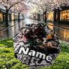 Custom Name Personalized Demon Slayer Print Umbrella, Auto Open Close, 8‑Rib Sturdy Frame, Commute Camping Hiking Use, Birthday Gift