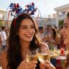 Patriotic Headband For Independence Day With Stripes Design Comfortable Plastic Hair Accessories For Adults Kids